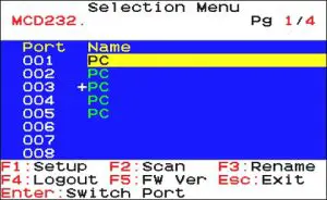 Raritan MasterConsole Digital (MCD) KVM switch -To log in 2