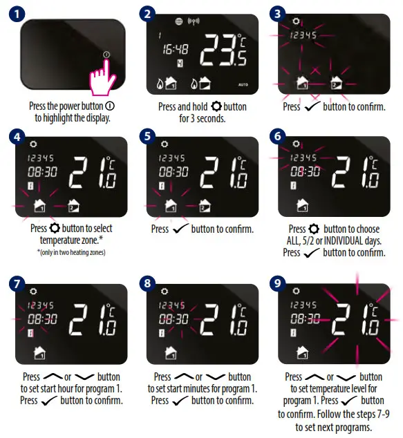 SALUS iT500 Internet Thermostat- program 6
