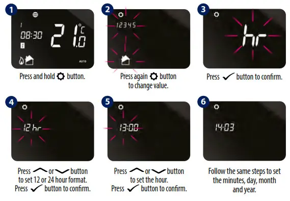 SALUS iT500 Internet Thermostat- time and date