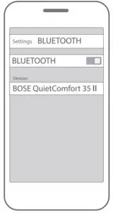 Select your headphones from the device list