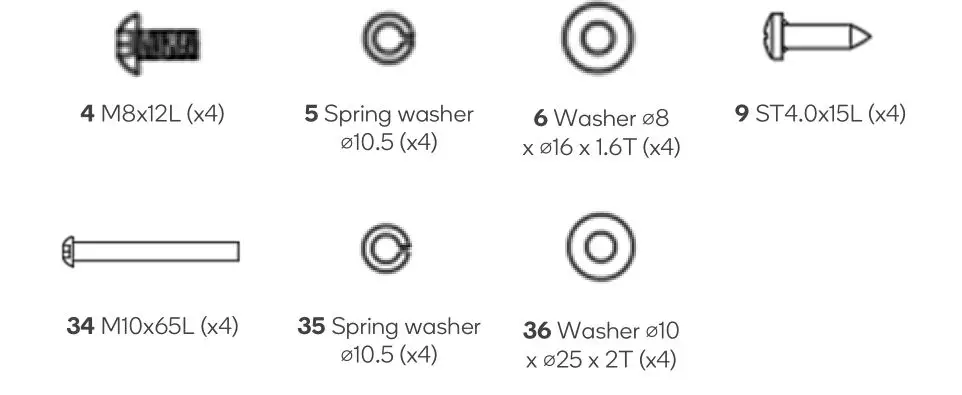 FORTIS FSMFSB1800A Magnetic Flywheel Spin Bike - Hardware