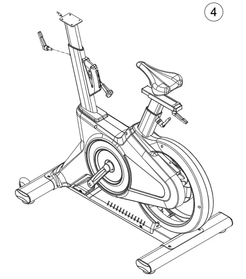 FORTIS FSMFSB1800A Magnetic Flywheel Spin Bike - Set the handlebar post into position with the Adjuster (15)