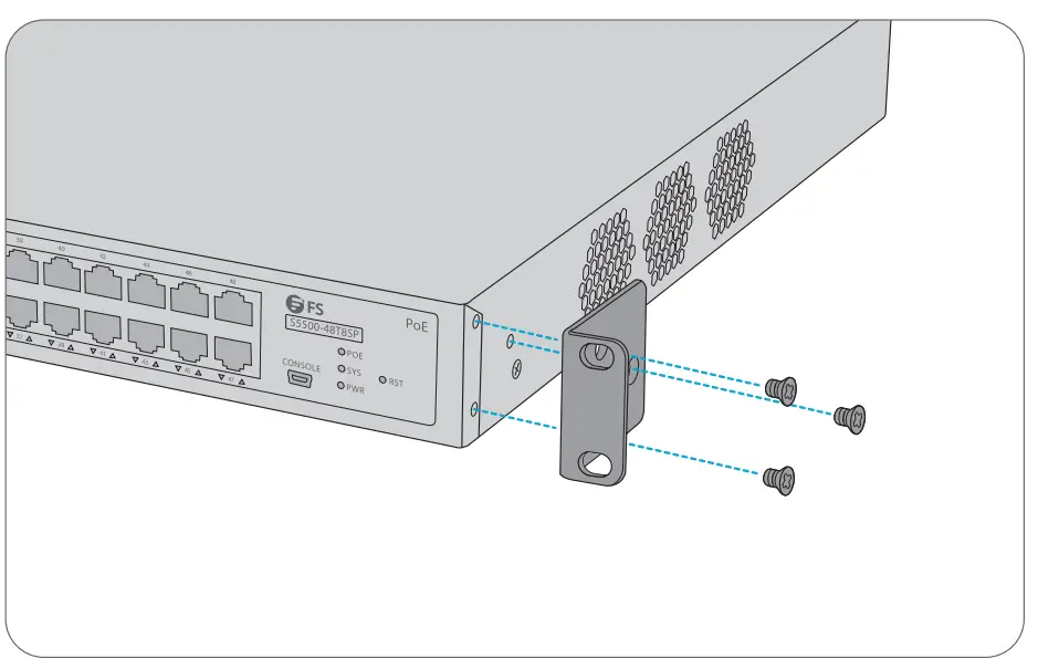 FS S5500 48T8SP 48 Port Gigabit Stackable L3 Poe Managed Switch - Desk Mounting 2