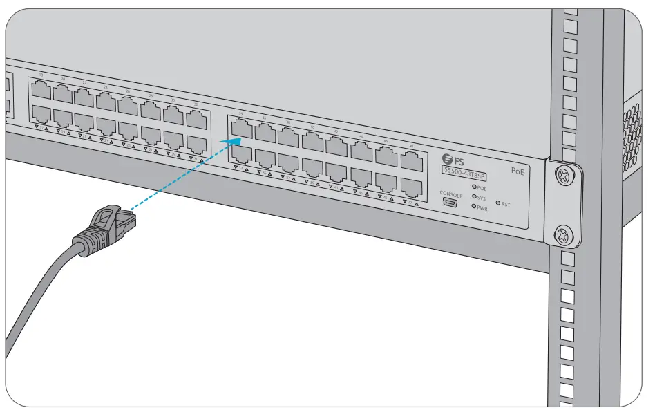 FS S5500 48T8SP 48 Port Gigabit Stackable L3 Poe Managed Switch - Desk Mounting 6