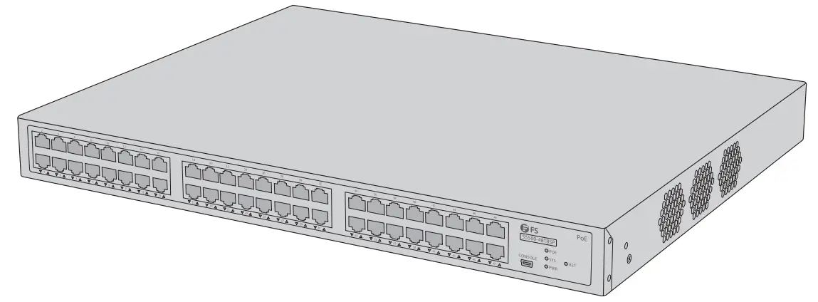 FS S5500 48T8SP 48 Port Gigabit Stackable L3 Poe Managed Switch