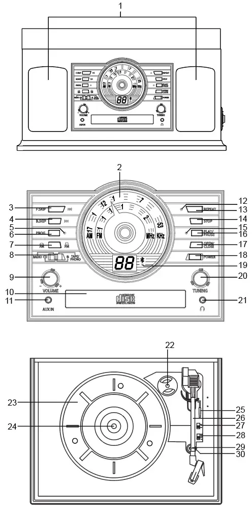 CROSLEY CR7011A Burton Entertainment Center- Product Description