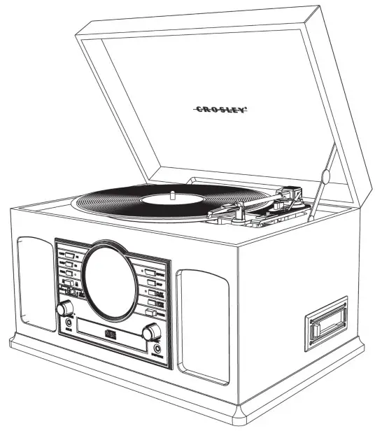 CROSLEY CR7011A Burton Entertainment Center