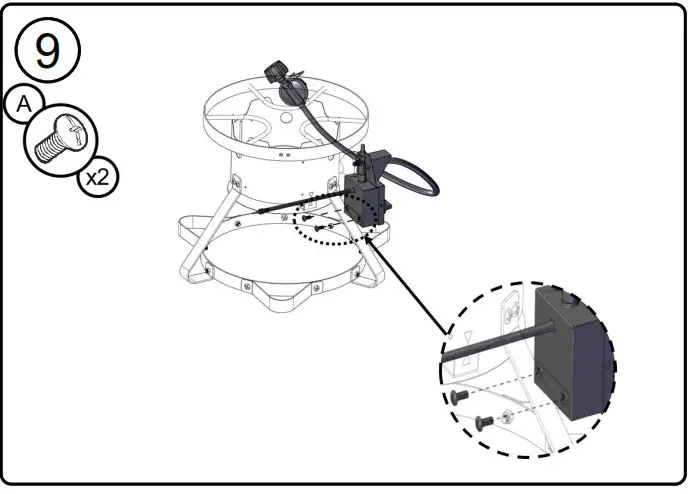 NEXGRILL 840-0005 30 Qt. Turkey Fryer- Assembly Steps 9