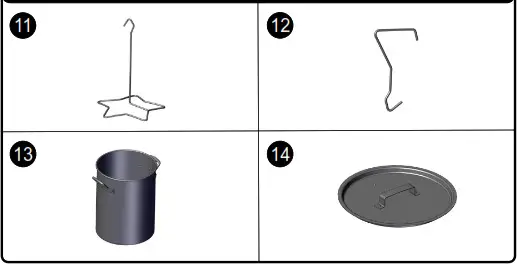 NEXGRILL 840-0005 30 Qt. Turkey Fryer- Package Parts List 2