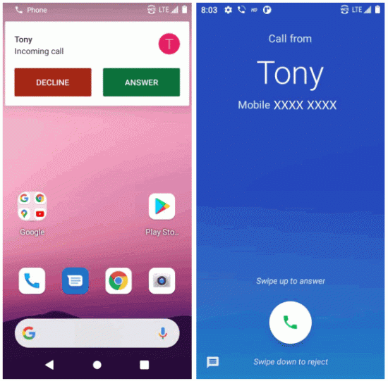 mMax M55 Smartphone - phone call