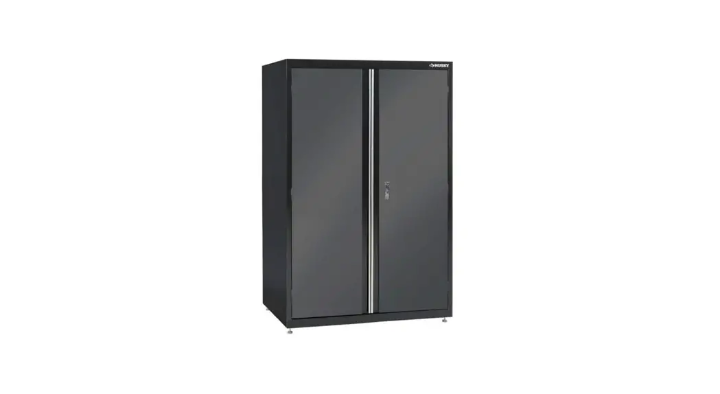Husky Black And Gray Welded Steel Floor Cabinet 46 In. W X 72 In. H X 24 In. D User Guide