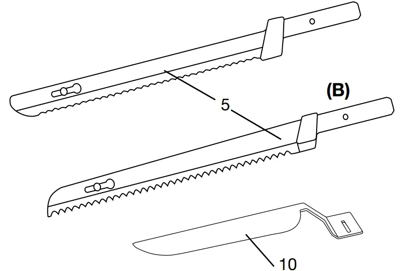 WARING COMMERCIAL WEK200 Cordless Electric Knife - parts 1