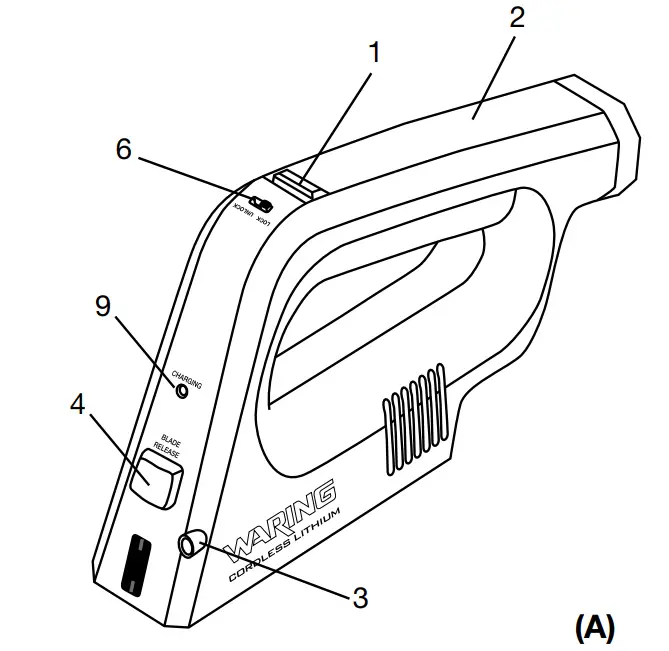 WARING COMMERCIAL WEK200 Cordless Electric Knife - parts