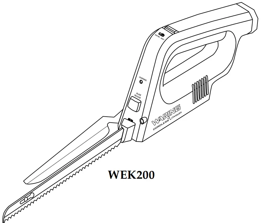 WARING COMMERCIAL WEK200 Cordless Electric Knife
