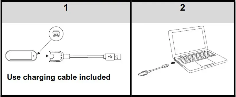 EUROtops SC890Y3 Body Temperature Monitor Smart Wristband - BATTERY CHARGING