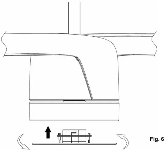 LUCCI 213280 DC Ceiling Fan - INSTALLATION OF Bottom cover