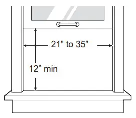 LG LW6022R Air Conditioner - Window Requirements