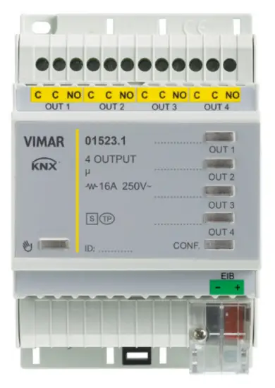 VIMAR 01523 1 250V 16A 4 Output Actuator KNX