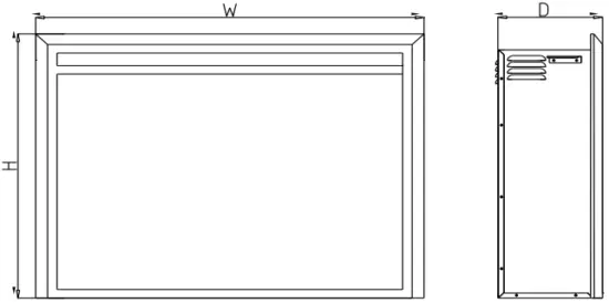 CreatCo 1 Fireplace insert for front fix