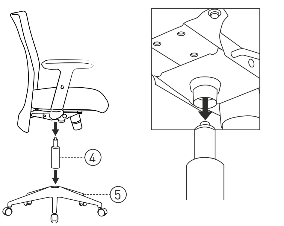 Featherlite Contact MB Project Medium Back Office Chair - Steep 3