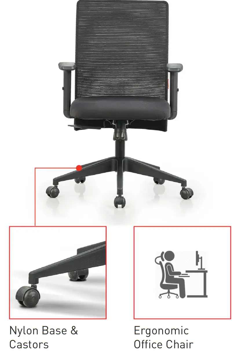 Featherlite Contact MB Project Medium Back Office Chair - fig 3