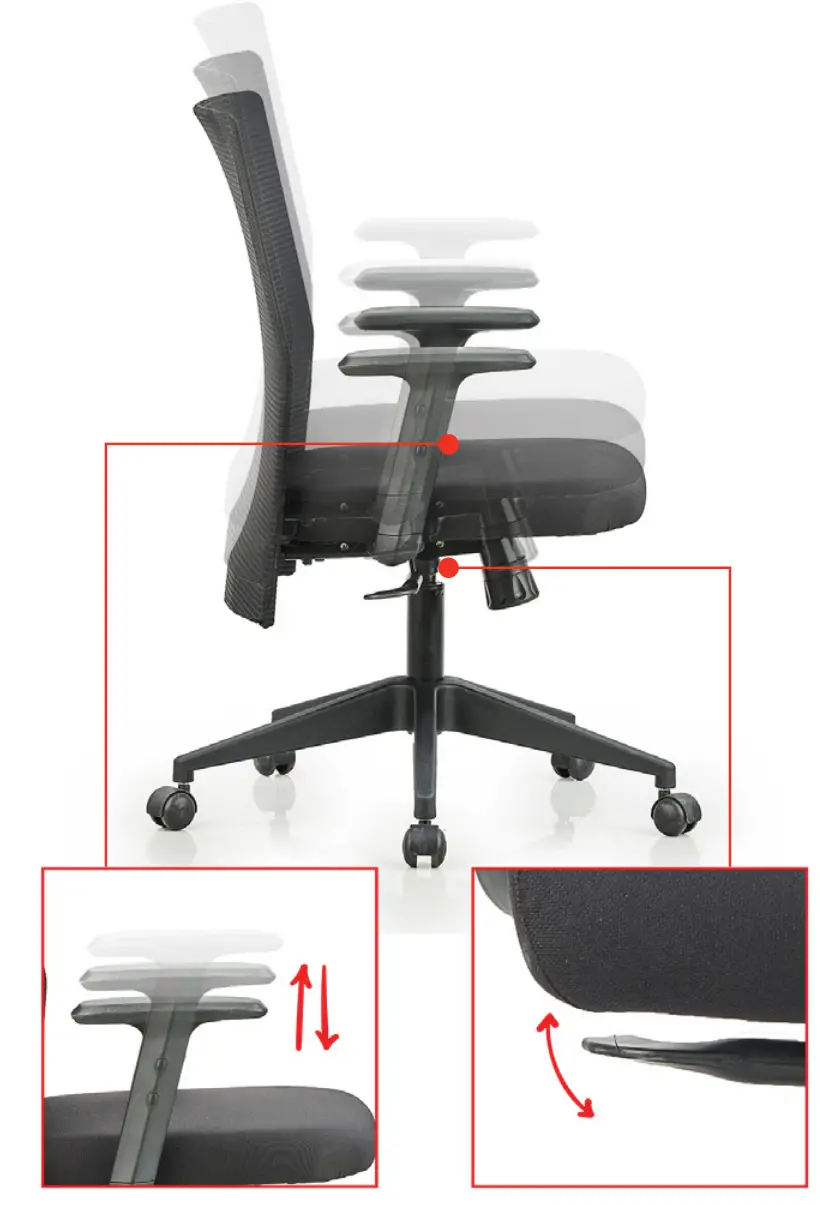 Featherlite Contact MB Project Medium Back Office Chair - fig