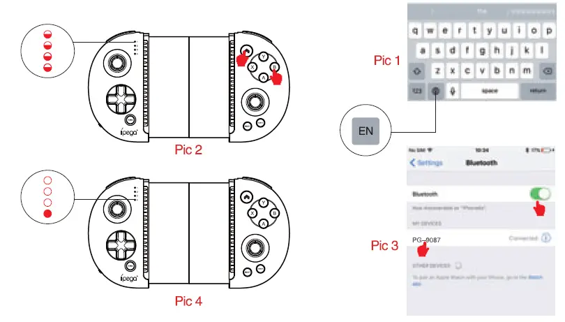 Usage of iOS device iCade mode