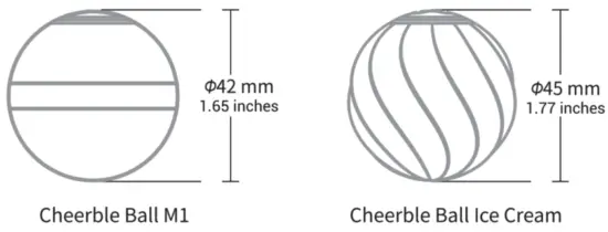 Cheerble Ball C0419 Tiny Smart Ball for Your Cat's Entertainment - Cheerble Ball Ice Cream