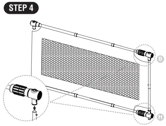 regalo 1800 W DS Expandable Mesh Gate - Step 4