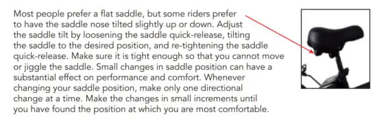 SLANE CALEDON 2022 Electric Bike - SADDLE POSITION