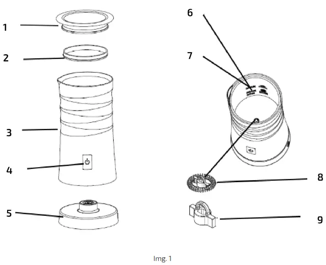 cecotec 500 W Power Latte Spume 4000-img1