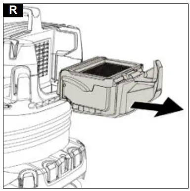 Clean the filter box / flat pleated filter