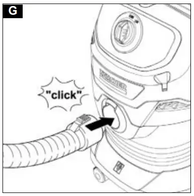 Installing the hose, pipes, floor nozzle