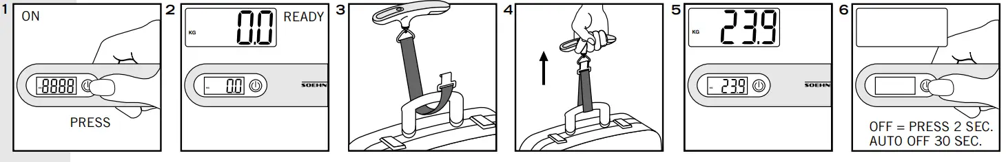 SOEHNLE 66172 Luggage Scale Travel 4