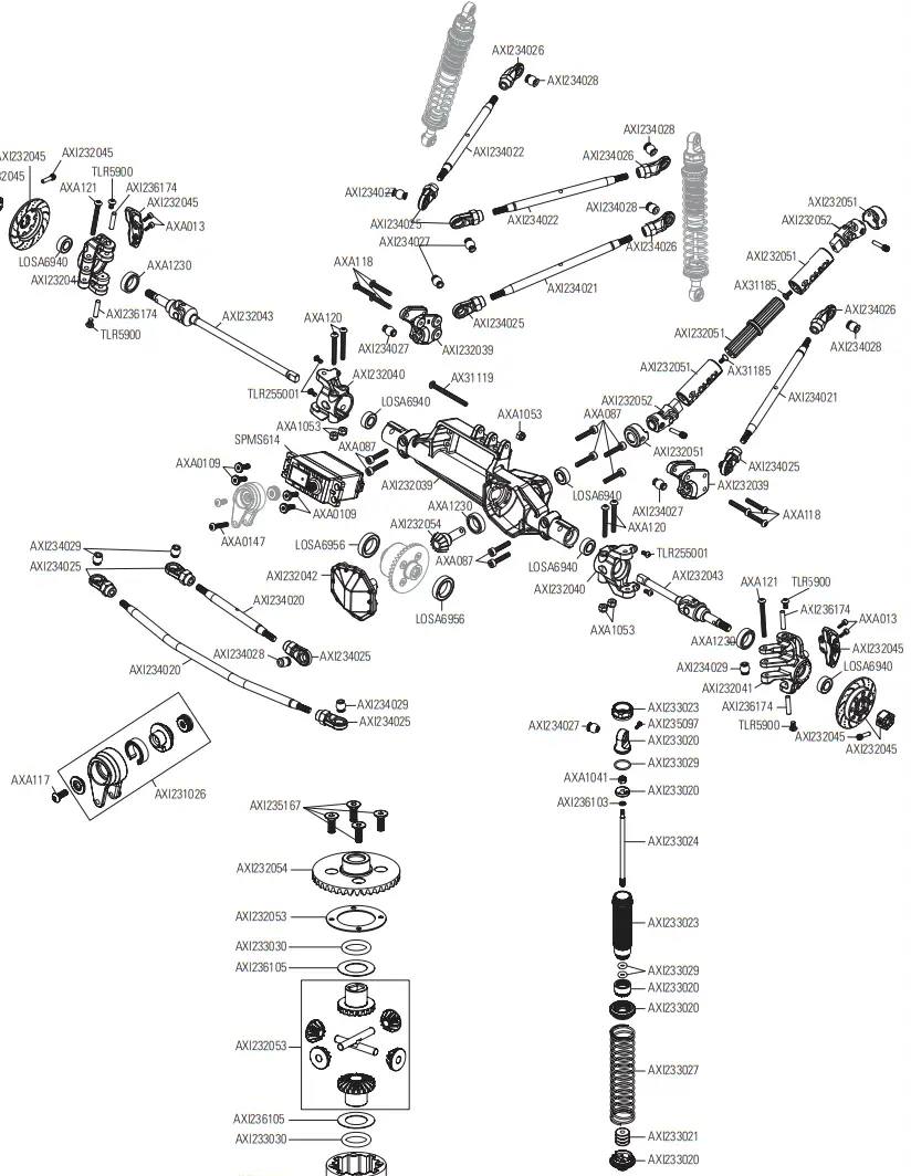 HORIZON AXI03005 RC Remote Control Model Car Crawler - TRANSMITTER FUNCTIONS 1