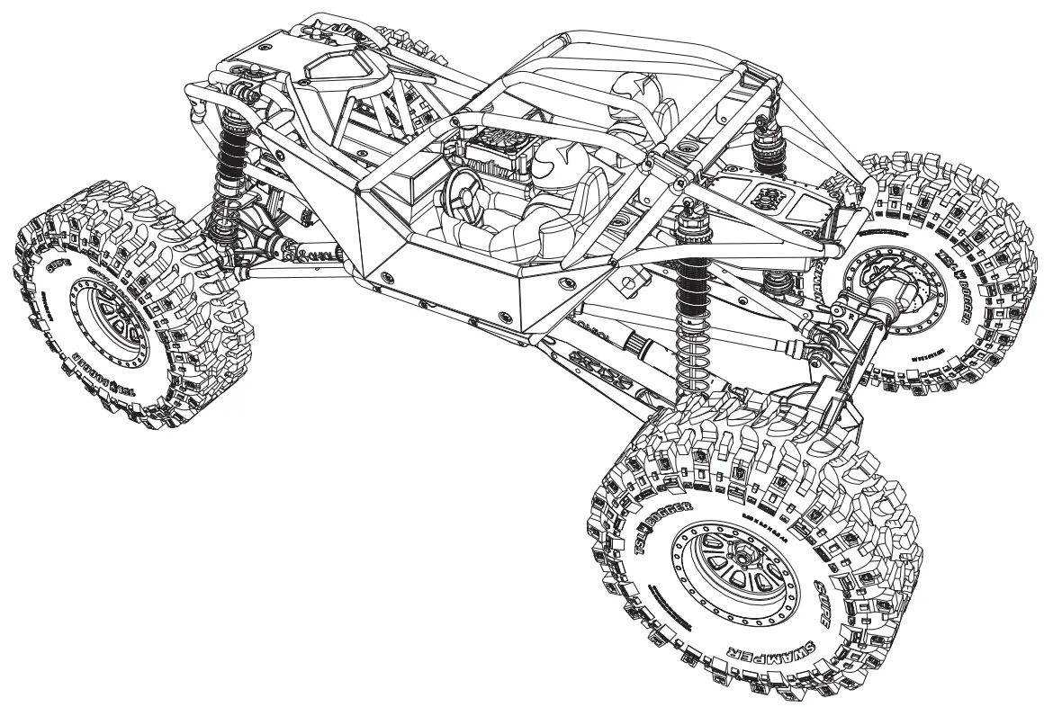 HORIZON AXI03005 RC Remote Control Model Car Crawler