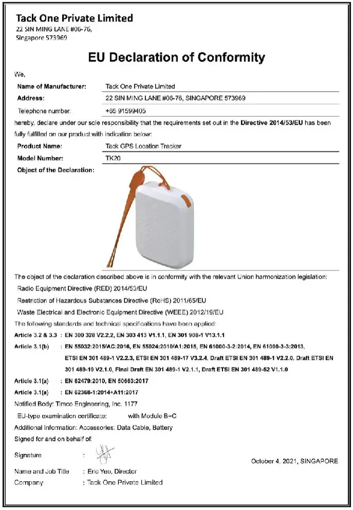 Tack GPS Location Tracker User Manual - Tack GPS User Manual