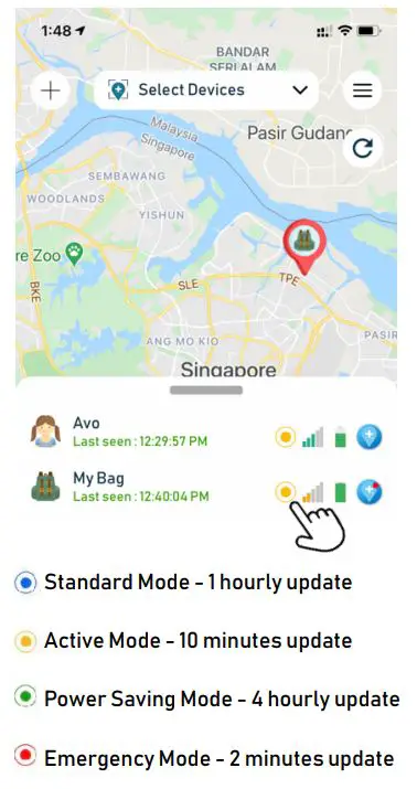 Tack GPS Location Tracker User Manual - To enter the device settings page