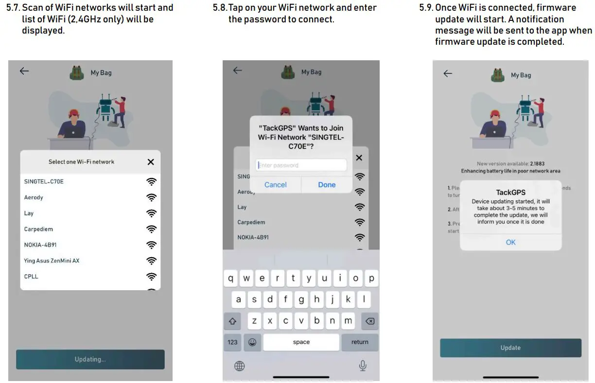 Tack GPS Location Tracker User Manual - Updating Tack GPS firmware