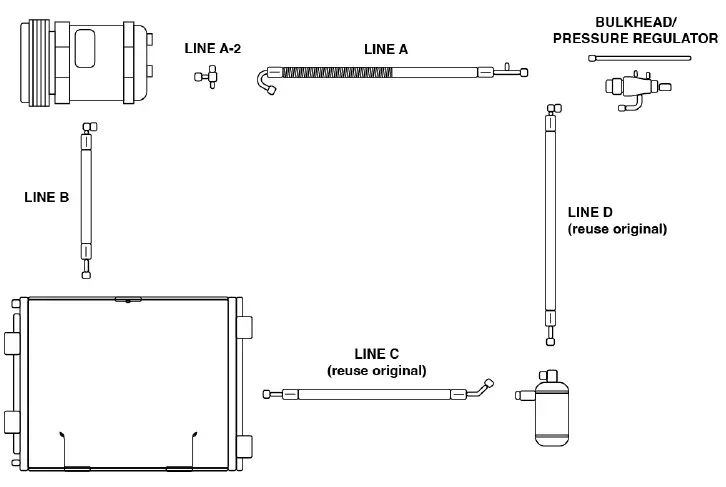 AC SOLUTIONS BMW E24 Sanden Conversion Kit-3