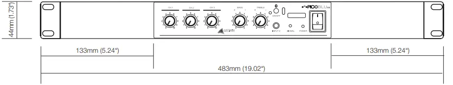 AUSTRALIAN MONITOR PICOBLUv2 Mixer Amplifier 11