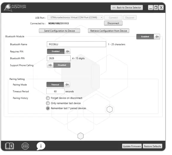 AUSTRALIAN MONITOR PICOBLUv2 Mixer Amplifier 8