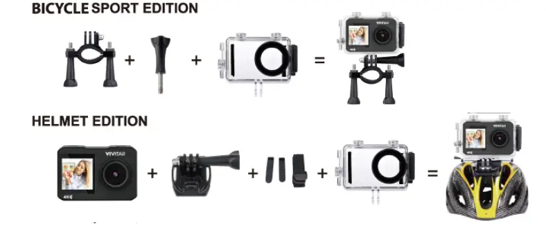 Cameras DVR923KIT-BLK 4k Action Camera fig 4