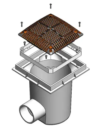 HAYWARD WG1031HF2PAK2 Dual Submerged Suction Outlet Frames and Cover Set and Replacement Covers - fig 4