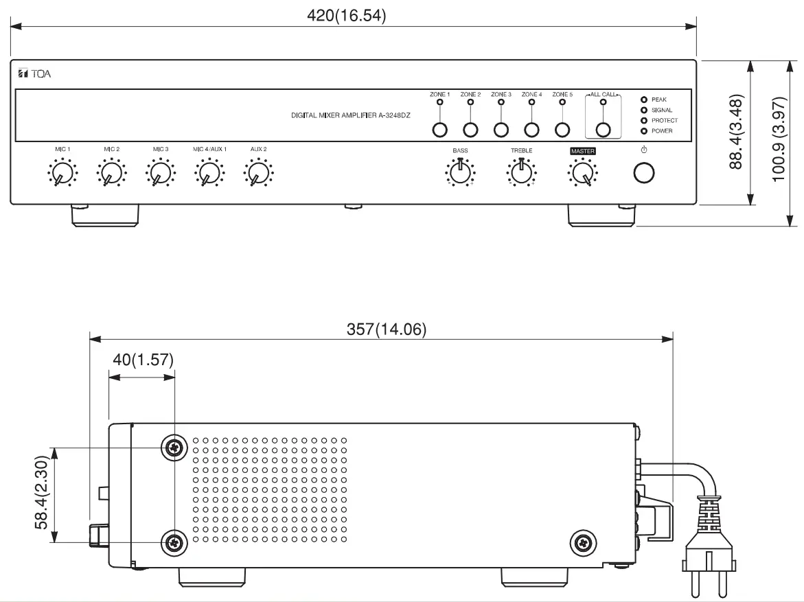 TOA A-3212DZ-EB 1CE Digital Mixer Amplifier - fig 12