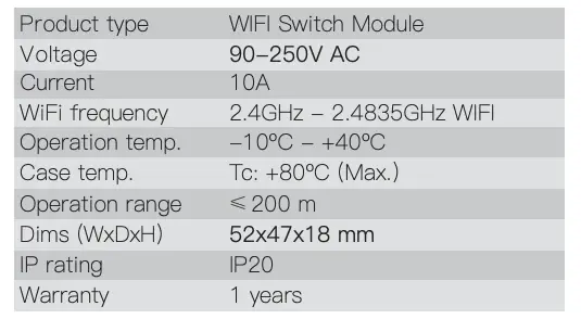 TECHNICAL SPECIFICATIONS