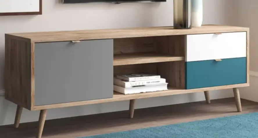 Finori Equipment 2 Open Compartments 2 Doors Tv Cabinet Instruction Manual