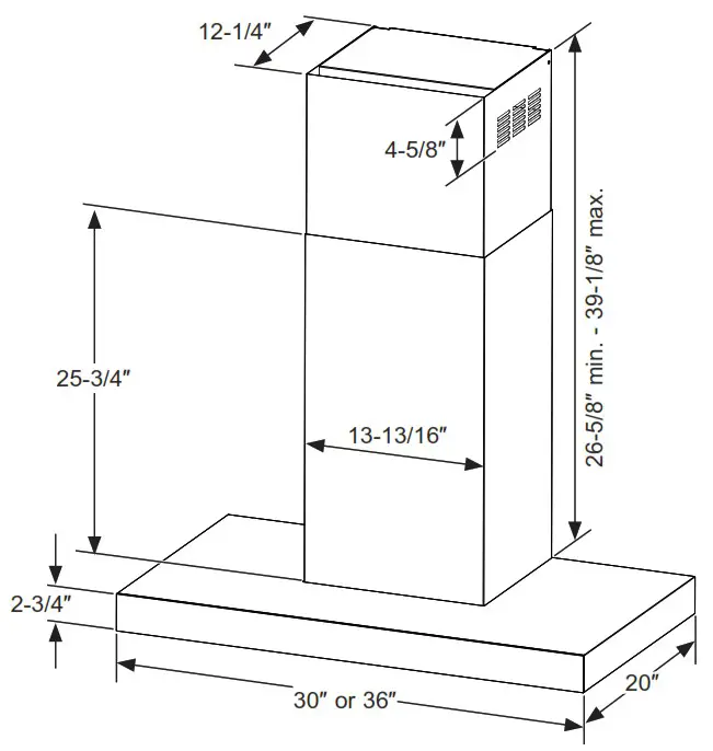 GE APPLIANCES UVW8301 Wall Hoods - Installation Preparation 1