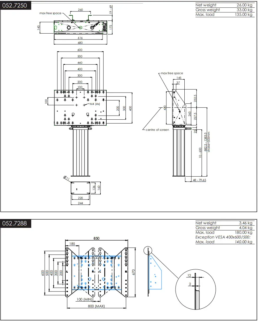 Smart metals 052 7200 50 Floor Lift for Touch Screen - FIGURE 12