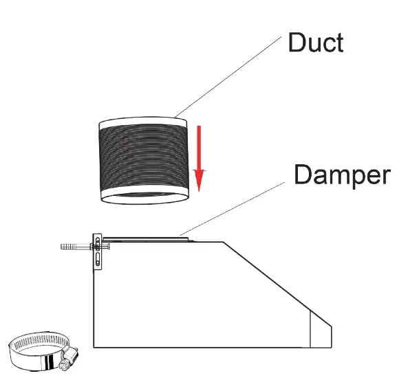 Connect the Duct into the Damper
